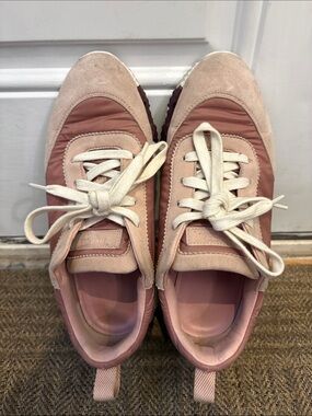 Hermes Women's Bouncing Sneakers, Pink Suede (UK36) W/ Box, Extra Laces & Bags